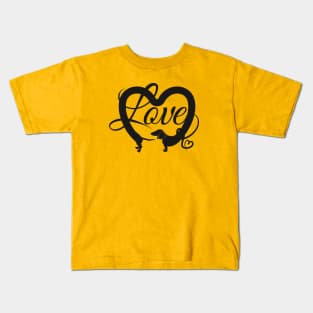 Dachshund love Kids T-Shirt